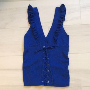Express Colbath blue top
